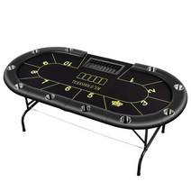 접이식 홀덤테이블 홀덤다이 블랙잭 게임판 포커, 다크 블랙 240x120CM