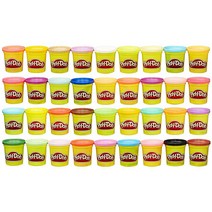 플레이도우 Play-Doh Modeling Compound 36팩 색상 케이스 무독성 다양한 색상 85g(3온스) 캔