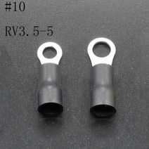 8게이지배선 (50) 와이어 링 터미널 비닐 1/4 게이지 #8 #10 5/16 "" 카 오디오 커넥터, 02 RV3.5-5