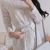 호랑이부부 셀프웨딩드레스 화이트 레이스 원피스 [O54]