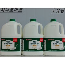 서울우유 순수 더진한 당무첨가 플레인 요거트2.45L X3입 대용량, 1세트