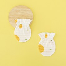 22여름신상 오가닉 손싸개 새콤 오렌지