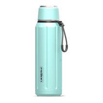 FEIJIAN 이중 벽 절연 물병 야외 여행 스포츠 병 스테인레스 스틸 600ml 차 보온병 열 컵, 03 sky blue