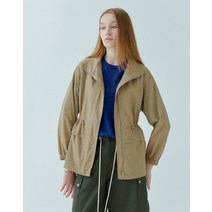 22SS 베이지 러플배색 면혼방 후드캐주얼점퍼 HSJU2BC02I2