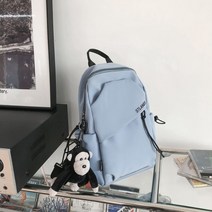 스키 힙색 숄더 크로스백 남녀 패션 브랜드 미니 캐주얼 스포츠 스노우보드 캔버스백, 블루[침팬지 홀더]