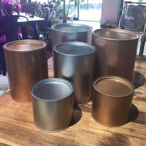 닐스샵_ 가드닝용품 캔화분 원통형화분 식물키우기 가정용화분 취미생활 업소용화분, 닐스샵_ 럭셔리 메탈 도금 깡통화분(소) 12x10cm, 닐스샵_ 골드