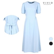 VIVID SG VIVID SG 앨리스 퍼프소매 롱 원피스 VS126C166