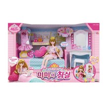 2022 NEW 프린세스 미미의침실/화장대 침대 원피스 인형집 미미인형 여아