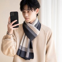 YAPOGI남자 목도리 멋쟁이 패션 부드러운 머플러