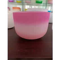싱잉볼 명상 10 인치 캔디 크리스탈 노래 그릇 요가 명상용 A B C D E F G 노트 건강을 위한 치유 야외 P, 14 432hz Note F