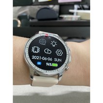 코아코리아 웨어러블 스마트워치 더알 카톡 메신저 메세지 유산소 근력 다이어트 운동시간, 실버