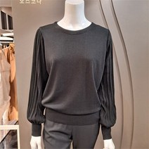 [모스코나] SH02 소매주름 라운드 니트 mokl222z1