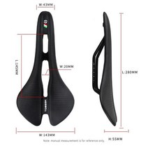 TOSEEK-7 색 MTB 안장 로드 바이크 초경량 185g 레이싱 시트 중공 인체 공학적 디자인 Cr-mo 레일 자전거, 03 Red