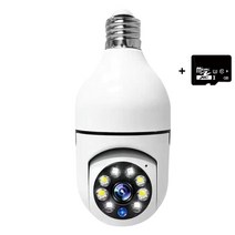 스마트홈카메라 전구식 CCTV 가정용 무선 와이파이 고화질 CCTV, 2백만 화소+32G 메모리 카드