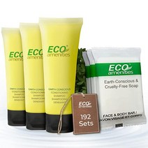 ECO amenities 올인원 키트 200개 100세트 2피스 호텔 벌크 샴푸 및 컨디셔너 세트 케이스 당 여행용 사이즈 세면도구 게스트 어메니티 USA 미국, Shampoo conditioner 2 in 1 + S