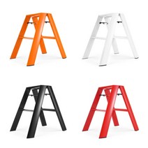 예쁜 가정용 접이식 2단 3단 실내 디자인 사다리 주방 인테리어, A형 2단 오렌지