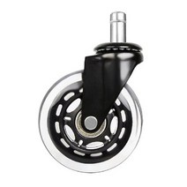 2.5Inch/3Inch PU 바퀴 Circlip 피마자 까만 강한 짐 방위 투명한 사무실 의자 침묵하는, 3inch 11X22 Black