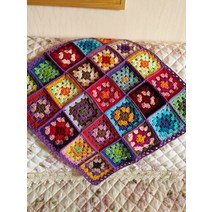 허그 쿠션 담요 수작업 스티치 위빙 라탄 클래식 레트로 할머니 체크 방석 또한 주문 제작 가능 각 1253567852, 40X40cm