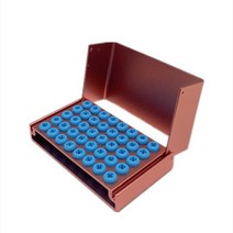 무소음냉장고 미니화장품냉장고 무소음 화장품 냉장고 DCLOUD 치과용 버 거치대 알루미늄 합금 소독 케이스 블록 실리콘 스탠드 자동 정리함 치과 도구 40 홀, [05] Pink