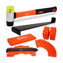 라미네이트 목재 바닥 설치 키트 매우 강력한 솔리드 태핑 블록 포함 튼튼한 풀 바 미끄럼 방지 소프트 그립 양면 망치 스페이서 40개 포함 잠금 장치가 있는 25 4cm(10인치)