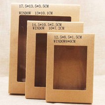 자석싸바리박스 싸바리박스 박스케이터링 30 개 크래프트 상자 창 크리스마스 선물 평면 골판지 포장 화장, 01 브라운_03 12.5x8.5x1.5CM