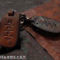 올콕더뉴코란도스포츠 스마트키케이스 가죽홀더 자동차 커버 케이스 차량 수제 폴딩 홀더+allcokㅍㄱ, 브라운, 옵_토드쌍용3버튼