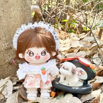 20cm 인형옷 토끼귀 당근드레스 솜인형옷 무속성인형옷, 20cm(뼈대 제외), 나이얀 인형 + 오렌지 투피스 세트 +공주신발