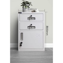 사무실 철제 캐비넷 대형 서류철 보관함 잠금, B그레이