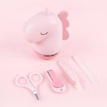 위드샨 유아용 유니콘 네일케어 4종 세트, 핑크, 1세트