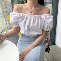 여성 셔츠 블라우스 데일리 네르츠 크롭 밴딩