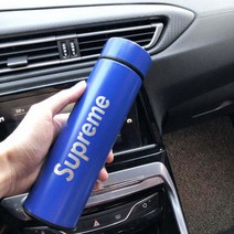 슈프림 Supreme 스타벅스 스벅 텀블러 보온병 온도계 디스플레이, 500ml, 레드