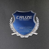 [가오] 크루즈 C필러 휀다 꾸미기 레터링 포인트 튜닝 엠블럼 장식 익스테리어 몰딩, 블루(1P)