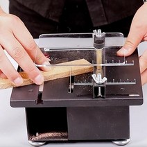미니 테이블쏘 소형 DIY 목공 전기 톱 정밀 절단기 재단 입문자 모형 휴대용 원형톱, 앵글모델+연마세트