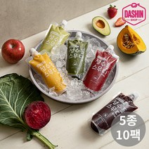 [다신샵] 과채100% 성수동스무디 5종 혼합세트(ABC+그린+감귤+카카오+아보카도), 10팩, 230ml