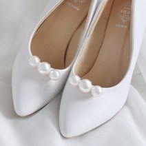 엘블랑꼬 웨딩슈즈 코사지 셀프웨딩 스튜디오 촬영 리본 진주 자개 큐빅 구두 장식