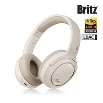 [브리츠] 차원이다른 LDAC 노이즈캔슬링 무선 블루투스 헤드폰 BT5000 ANC, BT5000(아이보리)