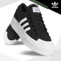 아디다스 오리지널 닛짜 플랫폼 코어 블랙 화이트 화이트 FV5321 여성용