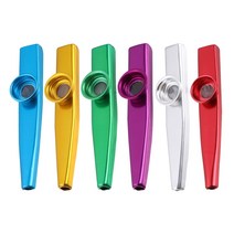 알티에리 피콜로 악기 6pcs 금속 kazoo 초경량 휴대용 교육 kazoo 플루트 동반자 기타, 그림 1