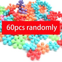 레고 호환 블럭 60pcs 클립 연결 100pcs 연동 플라스틱 빌딩 매화 블록 조기 교육 장난감 유치원 어린이 소년 소녀 선물, [06] 60pcs