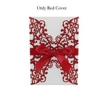 생일축하카드 팝업카드 메세지 세트반짝이 종이 레이저 컷 결혼식 초대 카, 20 1장 세트 Red Cover