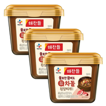 해찬들 그대로 차돌 된장 찌개 양념 소스 450g x 3 고깃집 식당 코스트코 맛있는 된장, 그대로된장찌개양념 450g x 3개 - 차돌