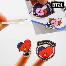 bt21 폭신 입체 스티커 다이어리 꾸미기 방탄팬 선물, 슈키