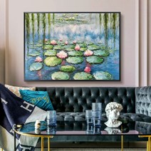 Zhangzhou Guoxing명화 보석십자수 모네 수련 AB비즈 DIY도안 풍경 큐빅 구슬십자수 집에서하는 취미템, 50x40cm