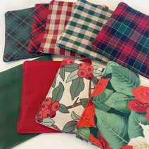 크리스마스 패브릭 티코스터 핸드메이드제품, B-1(포인세티아)