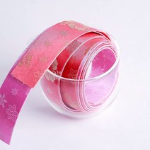 가배리본 세화 한복 원단리본 25mm 한복원단리본, 핑크