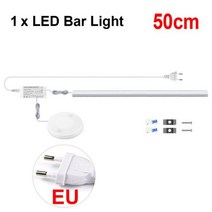 LED 바 터치 조광기 푸치 홀 센서 필요 없음 주방 조명 핸드 스윕 모션 led 인테리어, 02 1 PCS 50CM_02 웜 화이트