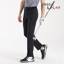 홀릭앤플레이 남성 스판 카고 골프바지 HC2MPT002BK