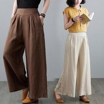 컴포트 린넨 밴딩 핀턱 팬츠 여름 마바지