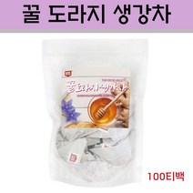 도라지 생강 차 말린 건도라지 약도라지 국산 도라지차 도라지즙 건생차 건생강 꿀 생강차 진저롤 효능 티백 추천, 100티백 x 1팩