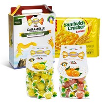 카스텔크렘 레몬 캔디 + 오렌지 캔디 선물상자세트 + 제스 샌드위치 크래커 레몬, 200g, 1세트